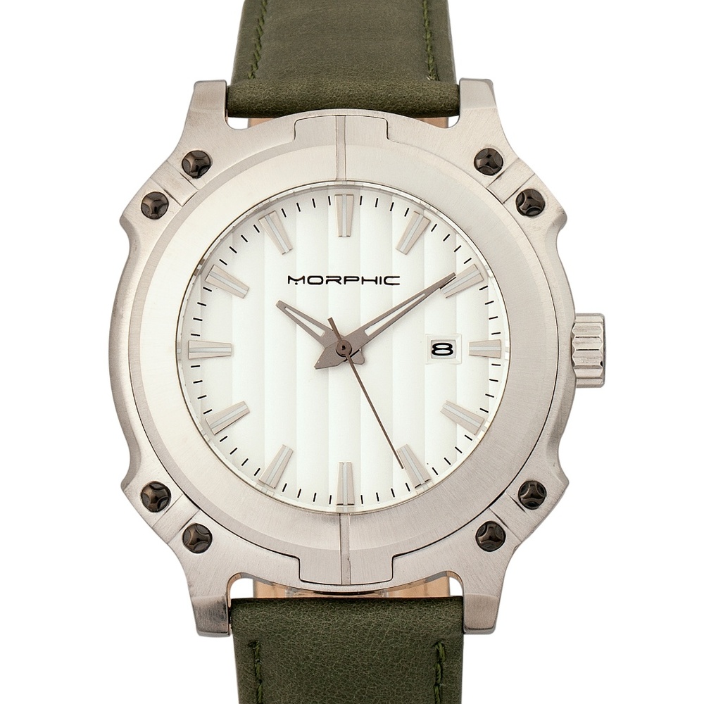MPH6801 NWT Men's Leather Band Watch